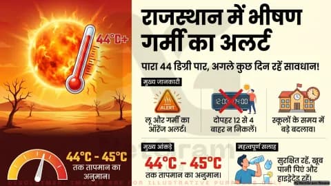 राजस्थान सहित उत्तर भारत में हीटवेव अलर्ट, 44 डिग्री के करीब पहुंचा पारा, कई जिलों में लू का खतरा