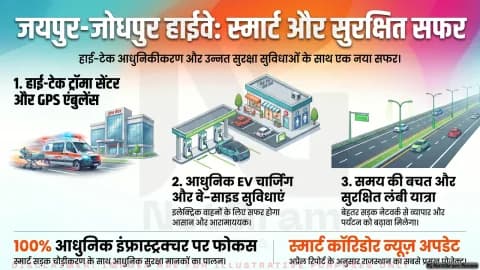 राजस्थान हाईवे कॉरिडोर अपग्रेड: जयपुर–जोधपुर रूट बनेगा तेज़ और सुरक्षित