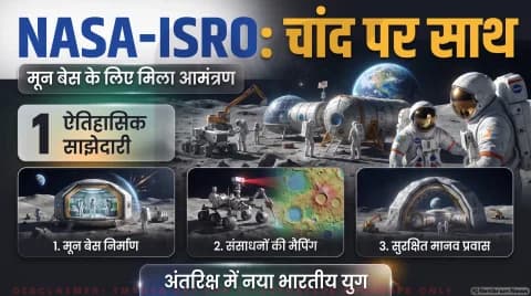 नासा ने इसरो को भेजा न्योता; तुरंत पढ़ें चांद पर बेस बनाने की पूरी प्लानिंग : NASA-ISRO Moon Base Alert