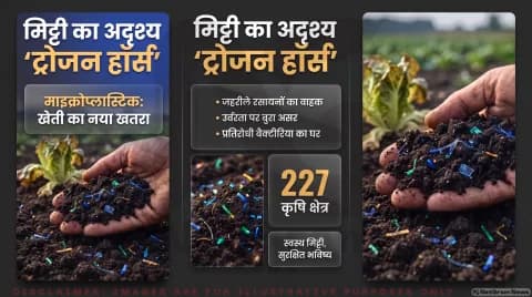 Soil Pollution Alert: खेतों की मिट्टी में 'ट्रोजन हॉर्स' बना माइक्रोप्लास्टिक; यूरोपीय संघ के 5 साल के शोध में बड़ा खुलासा: Soil Pollution Alert