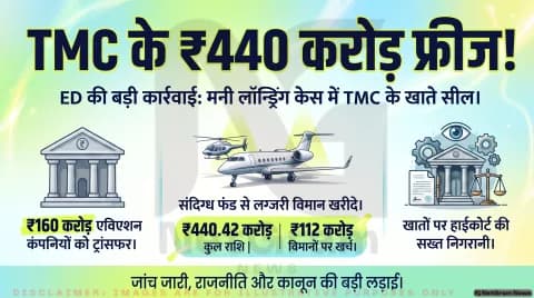 तृणमूल कांग्रेस के ₹440 करोड़ वाले बैंक खाते फ्रीज, ED की बड़ी कार्रवाई; जानिए पूरा मामला