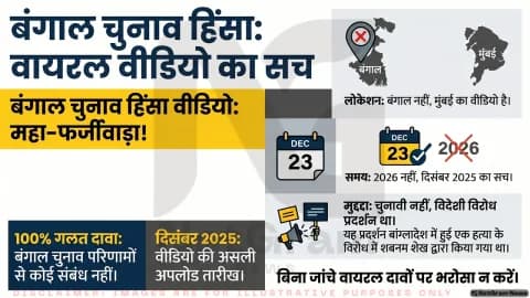 पश्चिम बंगाल चुनाव हिंसा से जोड़कर वायरल हुआ वीडियो निकला पुराना, फैक्ट चेक में सामने आई सच्चाई
