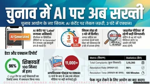🗳️ चुनाव आयोग का बड़ा कदम: AI और सोशल मीडिया कंटेंट पर सख्त नए नियम 🚨