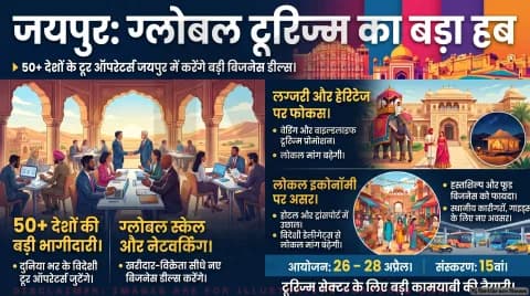 जयपुर में 26 से 28 अप्रैल तक ग्रेट इंडियन ट्रैवल बाज़ार, 50 देशों के टूर ऑपरेटरों की होगी भागीदारी