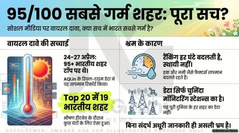 हीटवेव के बीच वायरल दावा: क्या सच में दुनिया के 100 में से 95 सबसे गर्म शहर भारत में हैं? जानिए पूरी सच्चाई