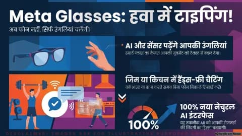 Meta के स्मार्ट ग्लास में आया नया AI फीचर, अब हवा में उंगलियां घुमाकर भेज सकेंगे WhatsApp मैसेज