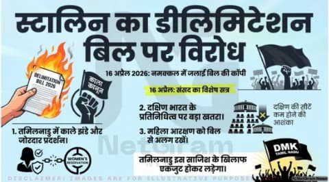 डीलिमिटेशन बिल के खिलाफ स्टालिन का विरोध, नमक्कल में बिल की कॉपी जलाई