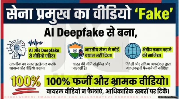 भारतीय सेना प्रमुख का ईरान को हथियार देने वाला वीडियो निकला फर्जी