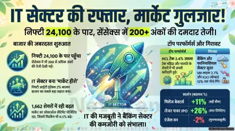सेंसेक्स और निफ्टी में तेजी, आईटी शेयरों ने बाजार को दी मजबूती