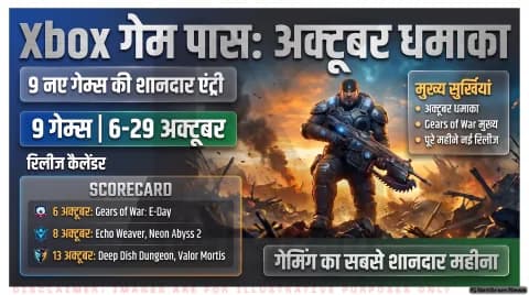 E-Day समेत 9 नए गेम्स की पुष्टि; जानिए रिलीज की तारीखें : Xbox Game Pass October 2026 Alert: Gears of War