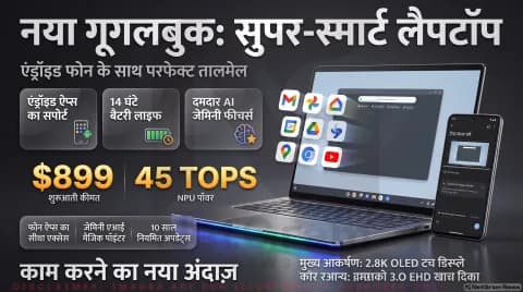 4 अक्टूबर से शुरू होगी बिक्री; $899 की शुरुआती कीमत में जानिए स्पेसिफिकेशन्स और फ्री ऑफर्स : Googlebook Pre-Order Alert 2026