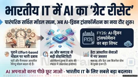 AI का असर: भारतीय IT सेक्टर में बड़ा बदलाव, पारंपरिक मॉडल पर दबाव