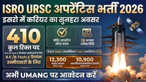 अगर आप 2022 से 2026 के बीच इंजीनियरिंग ग्रेजुएट या डिप्लोमा होल्डर हैं, तो थोड़ा ठहरिए! तुरंत जानिए इसरो अप्रेंटिस भर्ती के नियम