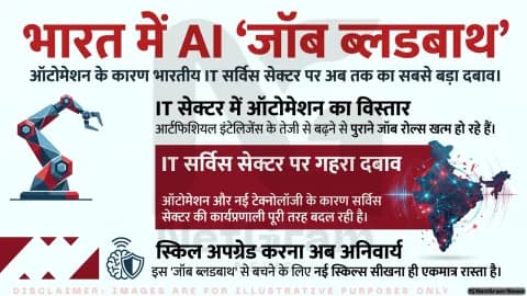 भारत में बढ़ता ‘AI जॉब ब्लडबाथ’ का खतरा: ऑटोमेशन से आईटी सर्विस सेक्टर पर दबाव