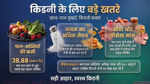 Kidney Diet Health Alert: कम फल-सब्जी और ज्यादा नमक से बढ़ा CKD का खतरा; तुरंत पढ़ें GBD 2021 की विस्तृत रिसर्च