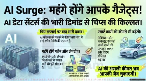 AI की बढ़ती मांग ने मेमोरी चिप बाजार को बदला, अब मोबाइल, लैपटॉप और कारें क्यों हो सकती हैं महंगी?