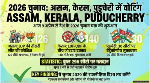 असम, केरल और पुडुचेरी में मतदान शुरू, 2026 चुनाव चक्र की शुरुआत