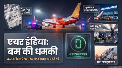 टिश्यू पेपर पर बम की धमकी, अहमदाबाद में सघन तलाशी और एसीपी वी. एन. यादव का आधिकारिक बयान : viation Security Live Updates
