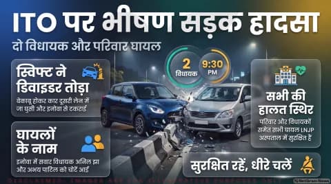 PWD दफ्तर के पास बड़ा सड़क हादसा; तुरंत पढ़ें दो विधायकों और परिवार के रेस्क्यू की रिपोर्ट : Delhi ITO Traffic Alert
