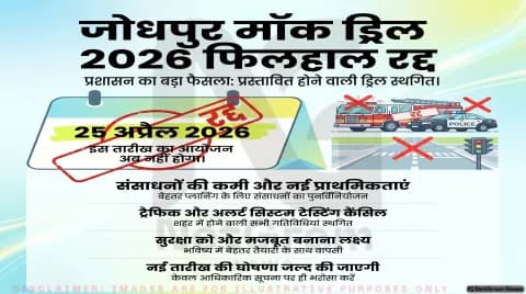 जोधपुर मॉक ड्रिल 2026 रद्द: प्रशासन का बड़ा फैसला, जानें पूरी वजह और आगे क्या