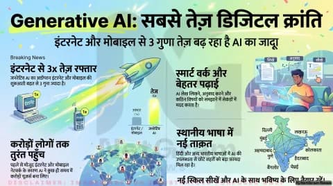 इंटरनेट, मोबाइल और क्लाउड से भी तेज़ बढ़ रहा है जनरेटिव AI, बदल रही है डिजिटल दुनिया