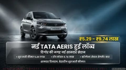 Dzire और Amaze को टक्कर देने उतरी Tata Aeris: 10.25-इंच स्क्रीन और 6 एयरबैग्स; जानिए वैरिएंट-वाइज फीचर्स