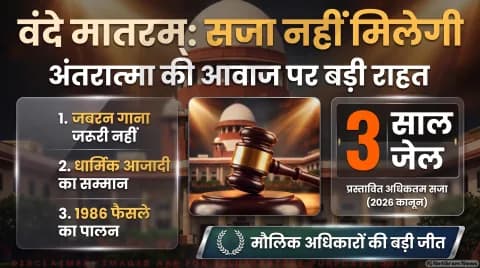 वंदे मातरम् नहीं गाने पर दंडात्मक कार्रवाई नहीं; सीजेआई सूर्यकांत की पीठ का केंद्र को निर्देश : Supreme Court Hearing Alert 2026